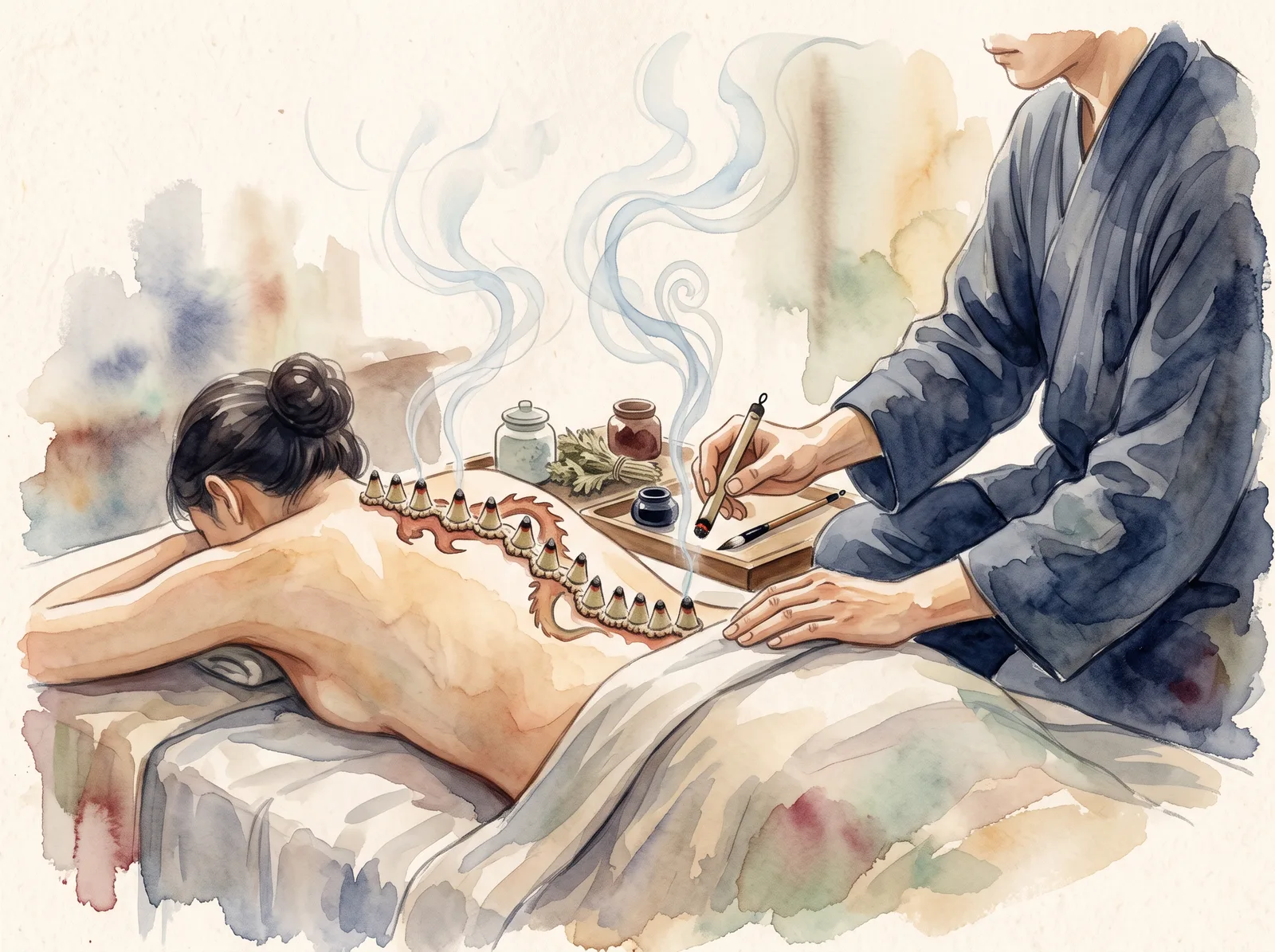 La moxibustion : stimuler les méridiens par la chaleur de l'armoise